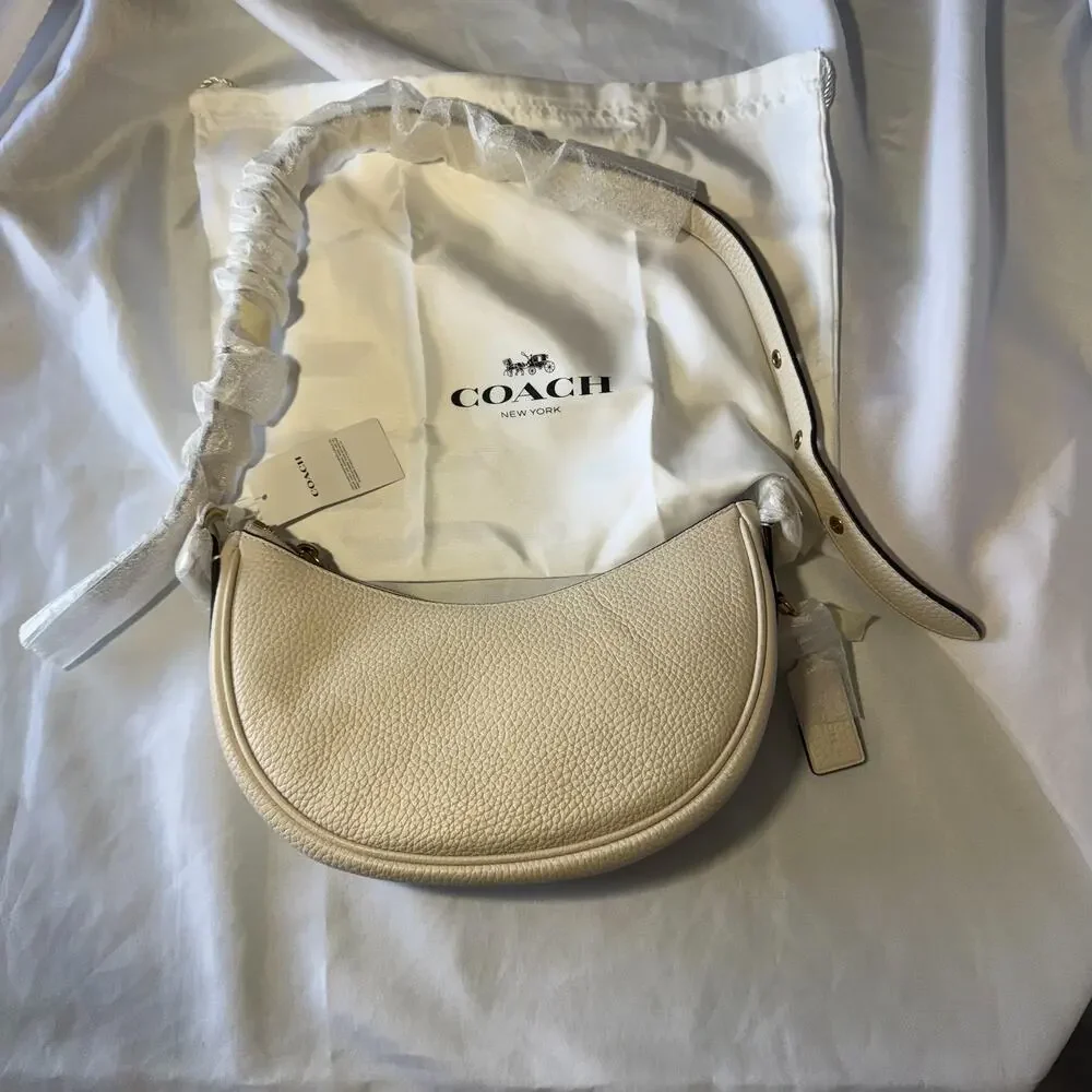 🤍 COACH Mira Shoulder Bag in Colorblock - Chalk Multi Signature Canvas NWT